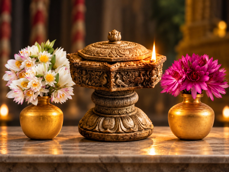 aloka puja saha pushpa puja